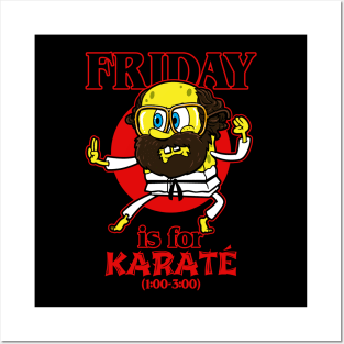 Funny Friday Karate 80's Tv Series Cartoon Character Quote Meme Posters and Art